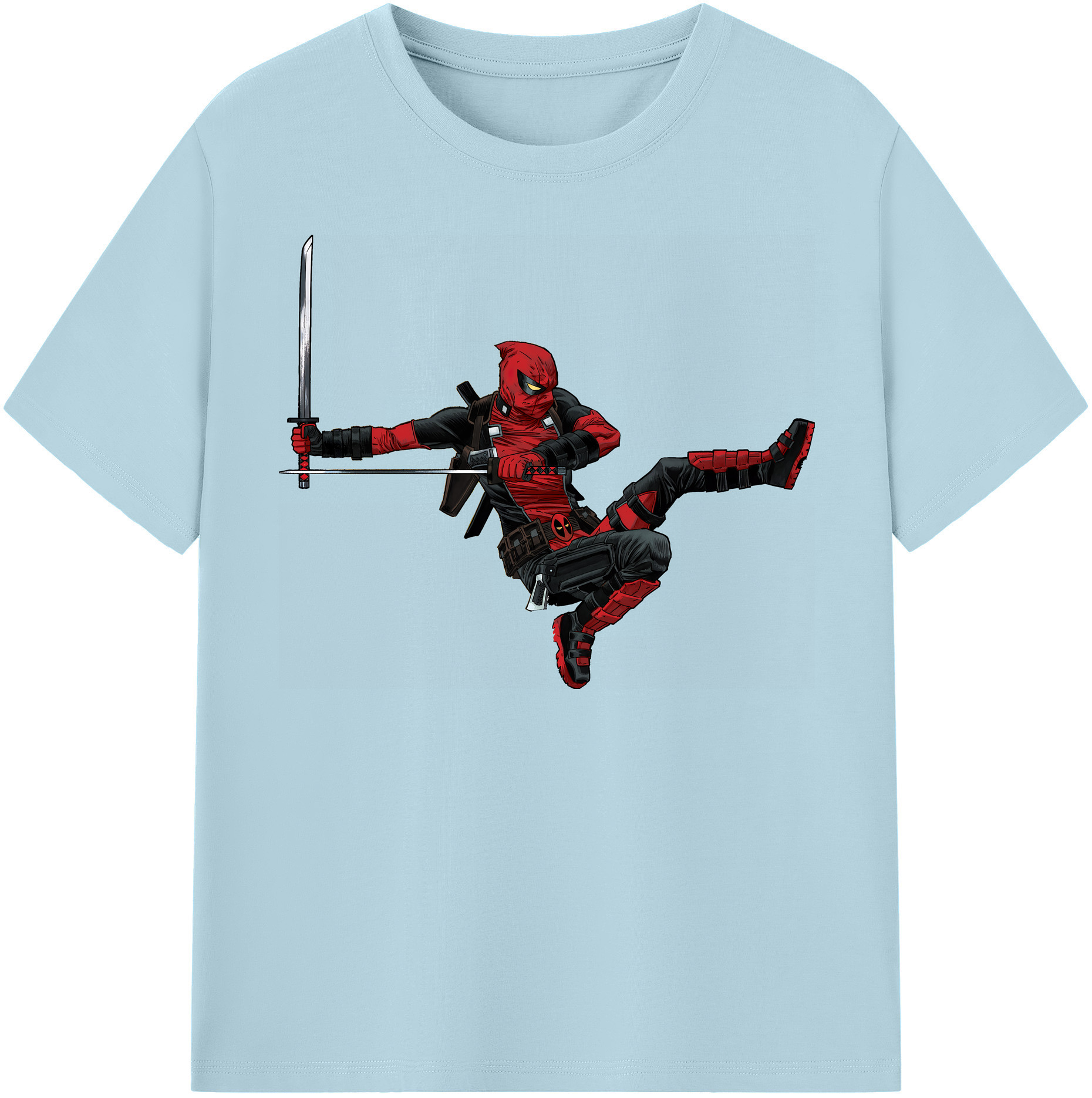 （画像用） Deadpool デッドプール 綿100％半袖Tシャツ（フロントプリント）